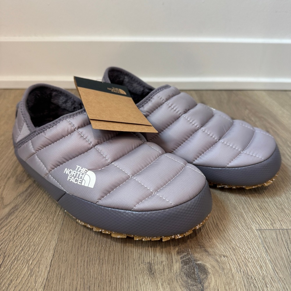 The North Face Womens Size 6 ThermoBall Traction Mule V Moonstone Grey Slipper